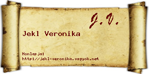 Jekl Veronika névjegykártya